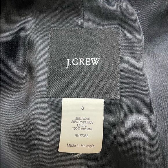 J Crew Peacoat Wool Jacket Women Size 8 Black - Picture 8 of 9